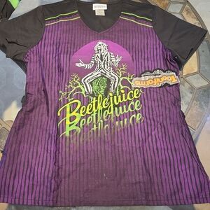 Beetlejuice Tooniforms Scrub Top, NWT Womens Size Medium